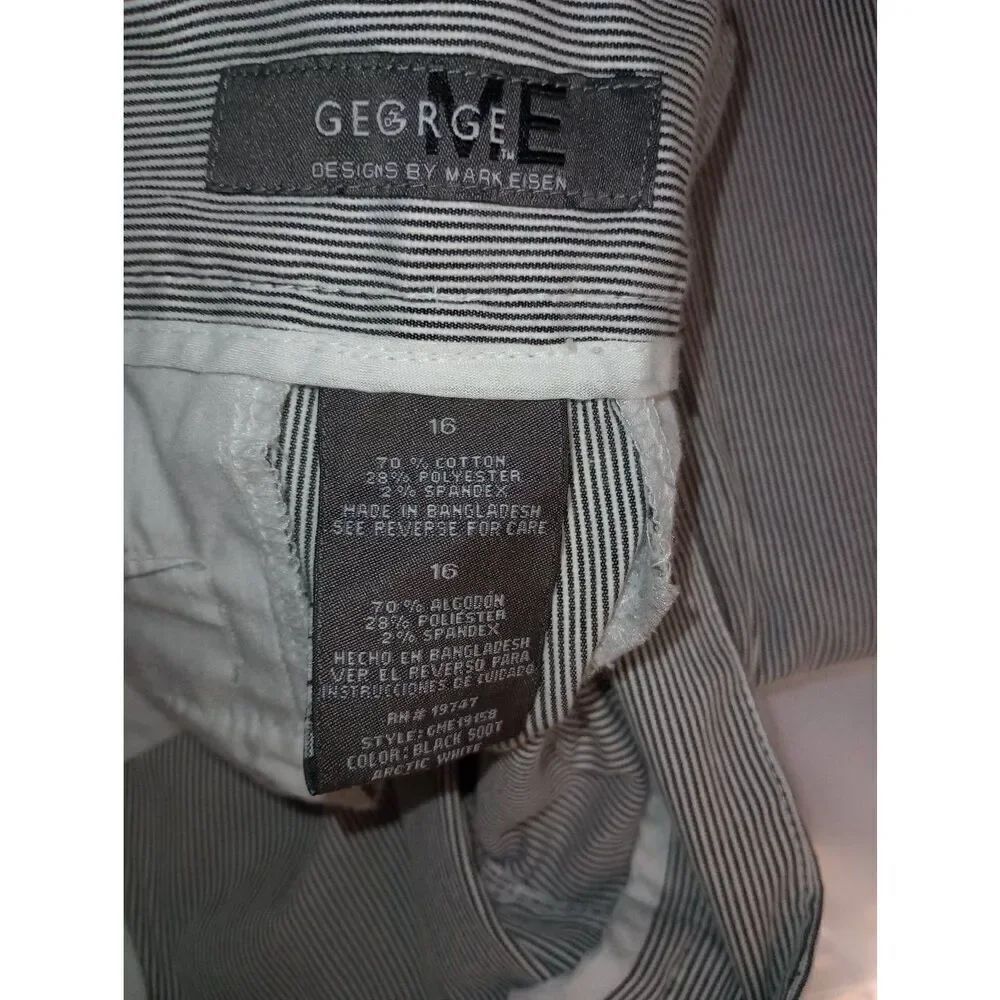 George pinstripe wide leg, high rise, dress pants. Size 16 - Picture 6 of 6